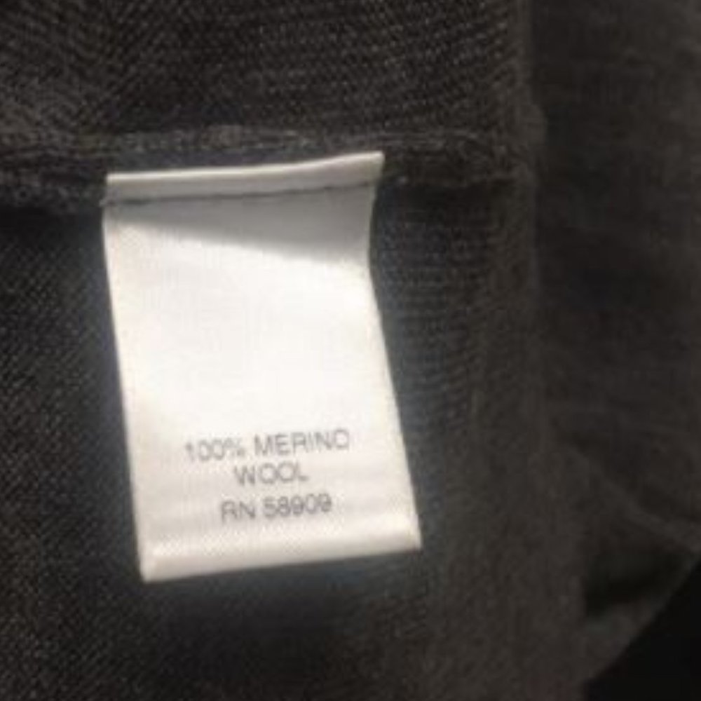 Murano Italian Merino Wool V-Neck Sweater Gray XL - Picture 4 of 4